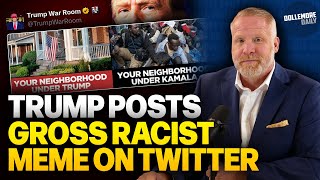 Desperate Donald Trump Posts INSANELY RACIST IMAGE on Twitter to Scare MAGACult [upl. by Gabbi137]