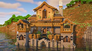 Minecraft How To Build A Lake House Tutorial [upl. by Nwahsyt]