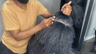 Men’s Braids  Braiding Long and full Hair  Properly Done [upl. by Wake]