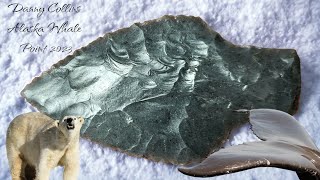 Flintknapping an Alaska Whale Point [upl. by Lerej]