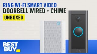 Ring WiFi Smart Video Doorbell Wired  Chime  Unboxed from Best Buy [upl. by Hayyifas415]