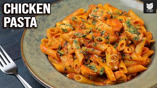 Chicken Pasta  Penne Chicken Pasta  Desi Masala Pasta With Indian Style Pasta Sauce  Get Curried [upl. by Dean464]