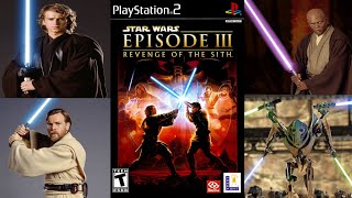 Obi Wan Vs General Grevious and Anakin Vs Windu  Star Wars Episode III Revenge of the Sith PS2 [upl. by Grosvenor305]