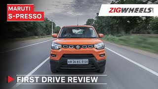 Maruti Suzuki SPresso First Drive Review  Price Features Interior amp More  ZigWheelscom [upl. by Urias]