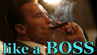 Arnold Schwarzenegger smoking cigars like a boss [upl. by Araldo109]