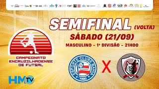 MASC 1Âª DIV  SEMIFINAL VOLTA  BAHIA X WOLFS  CAMPEONATO ENCRUZILHADENSE DE FUTSAL  HMTV [upl. by Dijam]