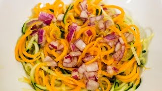 Spaghetti di Verdure in Agrodolce  Ricetta Raw Vegan [upl. by Annawd]