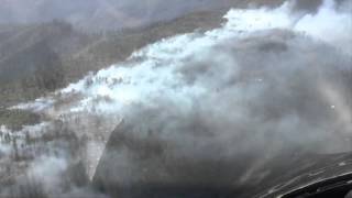 Fire suppression efforts by helicopter large air tanker on Buckskin fire [upl. by Tsenre208]