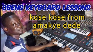 piano lessons from obeng kose kose nana amakye dede powerful keyboard progression [upl. by Kcuhc]