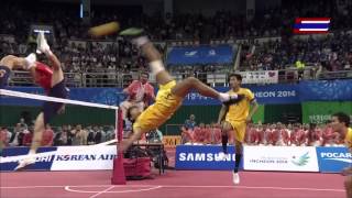 Thailand  Korea 2014 ASIAN GAMES SEPAKTAKRAW Gold Medal Match [upl. by Yraeht585]