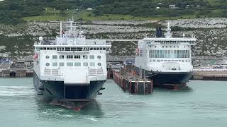 MV Côte dOpale Arrives at Dover 2724 [upl. by Ahsilif]