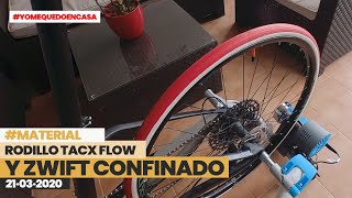 Rodillo TACX FLOW SMART y algo de ZWIFT en bicicleta MTB  BeFinisher  yomequedoencasa [upl. by Yobybab338]