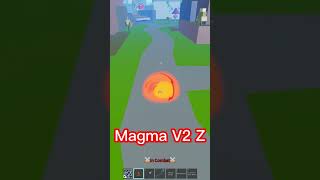 Best Magma V2 Combo shorts bloxfruits roblox magmafruit [upl. by Eoin848]