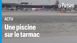 L’aéroport de Barcelone sous les eaux des vols annulés [upl. by Etteniotnna]