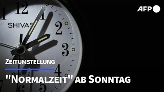 Zeitumstellung bewegt die Gemüter  quotNormalzeitquot ab Sonntag  AFP [upl. by Bullard]