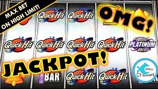 ★JACKPOT HANDPAY★ QUICK HIT SLOT MACHINES ★ HIGH LIMIT MAX BET [upl. by Aicxela]