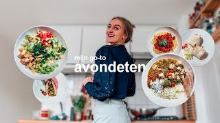 mijn goto gerechten voor avondeten 🍝🌱 vegan [upl. by Shirlie]