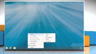 How to add a toolbar to the taskbar in Windows® 81 [upl. by Ellebasi147]