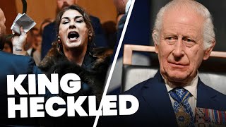 King Charles heckled Give us what you stole Australian politician shouts [upl. by Elsa]