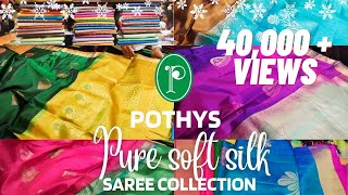 POTHYS KANCHIPURAM PURE SOFT SILK SAREES ATTAGASAMANA COLOR COMBINATION LATRENDING COLLECTION [upl. by Zorana]