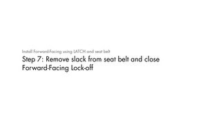 STEP 7 Remove slack from seat belt and close Forward‑Facing Lock‑off [upl. by Burris]