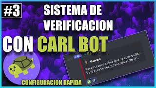 Como hacer una verificación en Discord Carl bot [upl. by Adyahs]