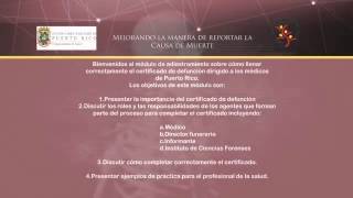 Cómo llenar el Certificado de Defunción Departamento de Salud de Puerto Rico [upl. by Cheney]