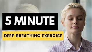 Diaphragmatic Breathing 5 Minute Deep Breathing Exercise for Beginners  Ep27 [upl. by Ledairam]