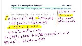 ax17bx161 is divisible by x2x1 Amazing Strategy for Factorization 17 degree Polynomial [upl. by Ellenod105]