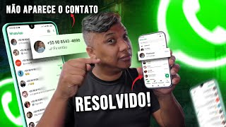 O NOME DO CONTATO NÃO APARECE NO WHATSAPP  Veja como resolver [upl. by Grace418]