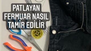 Patlayan Fermuar Nasıl Tamir Edilir Pantolon Fermuarı Dikimi [upl. by Lleoj638]