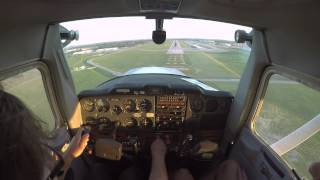 My First Landing Cessna 152  Into KAUS 17L [upl. by Nylhtak]