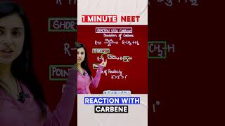 Reaction with Carbene In 1 Minute chemistryvibes neet2024 neet [upl. by Muncey217]