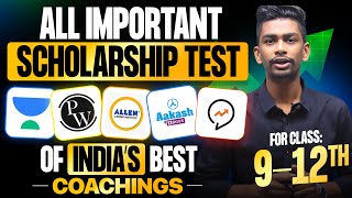 All scholarship Exams for JEE  NEET new Aspirants 🔥 All details of coaching scholarship test [upl. by Vivien]