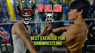 Top Roll Best exercise for Armwrestling  Armwrestling Best exercise at the gym AlexToproll [upl. by Kynan]