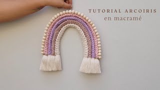 Tutorial arcoiris de macramé en relieve [upl. by Cordula]