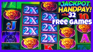 32 FREE GAMES  HIGH LIMIT PROWLING PANTHER  100 BETS HUGE JACKPOTS [upl. by Macintosh254]