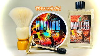 1958 GEM Push Button Gold ToneMiami Libre by Phoenix Shaving The Solar Flare Brush [upl. by Rafi618]