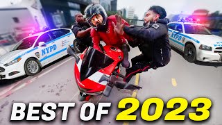 POLICE vs BIKERS  BEST OF 2023  1 HOUR [upl. by Akimaj]