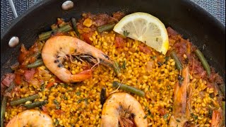 Paella de Gambas Tradicional Traditional Shrimp Paella [upl. by Hollyanne]