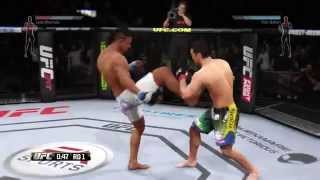 EA UFC Lyoto Machida VS Vitor Belfort Crane Kick KO [upl. by Llenwad]