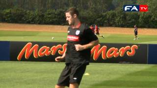 England v Hungary  England Training Session  090810 [upl. by Llertnac463]