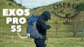 EXOS PRO 55 LE NOUVEAU SAC À DOS OSPREY  LÉGER MAIS [upl. by Letnoj]