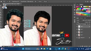 thala pathi vijay digital painting sumag simple mathod editor art tutoriall photoshop youtube [upl. by Ycniuq]