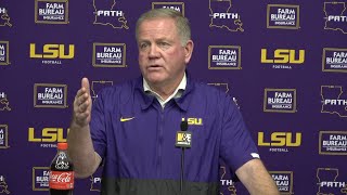 LSU Brian Kelly recaps Tigers signing day haul [upl. by Leirbma]