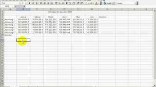 KurtzKurse Excel die Benutzung der Autosumme  Summenfunktion [upl. by Aihpledalihp]