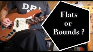 Flatwound vs roundwound strings on a Fender Jazz Bass [upl. by Saber289]