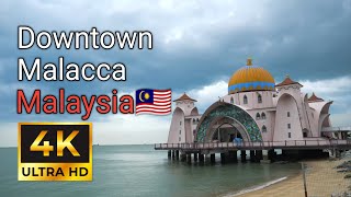 Downtown Malacca  Malaysia  4K [upl. by Ecienal870]