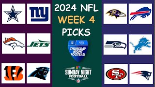 2024 NFL WEEK 4 PICKS amp PREDICTIONS [upl. by Eirojam]