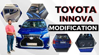 TOYOTA INNOVA MODIFICATION  LEXUS STYLE FRONT GRILLL  INDIAS BEST AUDIO SETUP 🔥 [upl. by Ahsiemat954]